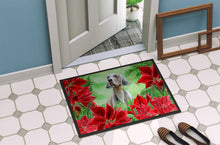 Load image into Gallery viewer, Weimaraner Poinsettas Doormat - 18x27 Decorative Floor Mat – Indoor/Outdoor Rug with Artistic Flair CK1322MAT
