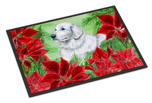 Load image into Gallery viewer, Maremma Sheepdog Poinsettas Doormat - 24x36 Decorative Floor Mat – Indoor/Outdoor Rug with Artistic Flair CK1323JMAT