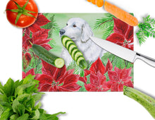 Load image into Gallery viewer, Maremma Sheepdog Poinsettas Glass Cutting Boards – Durable, Decorative Kitchen Art Large CK1323LCB