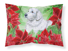 Load image into Gallery viewer, Maremma Sheepdog Poinsettas  Standard Pillowcase – Artistic Decorative Front, White Back CK1323PILLOWCASE