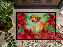 Load image into Gallery viewer, Rhodesian Ridgeback Poinsettas Doormat - 24x36 Decorative Floor Mat – Indoor/Outdoor Rug with Artistic Flair CK1324JMAT