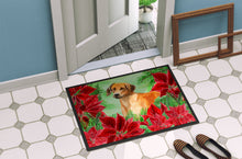 Load image into Gallery viewer, Rhodesian Ridgeback Poinsettas Doormat - 24x36 Decorative Floor Mat – Indoor/Outdoor Rug with Artistic Flair CK1324JMAT