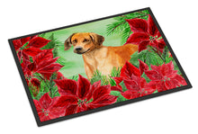 Load image into Gallery viewer, Rhodesian Ridgeback Poinsettas Doormat - 18x27 Decorative Floor Mat – Indoor/Outdoor Rug with Artistic Flair CK1324MAT
