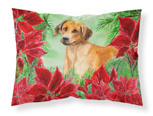 Load image into Gallery viewer, Rhodesian Ridgeback Poinsettas  Standard Pillowcase – Artistic Decorative Front, White Back CK1324PILLOWCASE