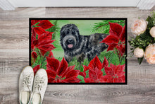 Load image into Gallery viewer, Black Russian Terrier Poinsettas Doormat - 24x36 Decorative Floor Mat – Indoor/Outdoor Rug with Artistic Flair CK1325JMAT