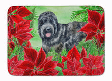 Load image into Gallery viewer, Black Russian Terrier Poinsettas Machine Washable Memory Foam Mat CK1325RUG
