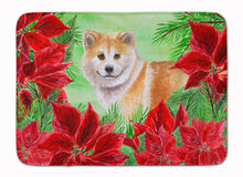 Load image into Gallery viewer, Shiba Inu Poinsettas Machine Washable Memory Foam Mat CK1326RUG