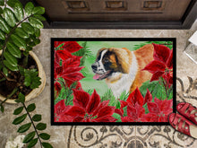 Load image into Gallery viewer, Saint Bernard Poinsettas Doormat - 18x27 Decorative Floor Mat – Indoor/Outdoor Rug with Artistic Flair CK1327MAT