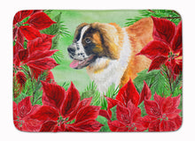 Load image into Gallery viewer, Saint Bernard Poinsettas Machine Washable Memory Foam Mat CK1327RUG