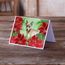 Load image into Gallery viewer, Thai Ridgeback Poinsettas Greeting Cards -  Blank Note Cards – 8-Pack of Artist-Designed Cards with Envelopes