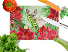 Load image into Gallery viewer, Thai Ridgeback Poinsettas Glass Cutting Boards – Durable, Decorative Kitchen Art Large CK1328LCB