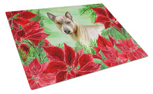 Load image into Gallery viewer, Thai Ridgeback Poinsettas Glass Cutting Boards – Durable, Decorative Kitchen Art Large CK1328LCB