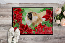 Load image into Gallery viewer, Pekingese Poinsettas Doormat - 24x36 Decorative Floor Mat – Indoor/Outdoor Rug with Artistic Flair CK1329JMAT