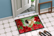 Load image into Gallery viewer, Pekingese Poinsettas Doormat - 24x36 Decorative Floor Mat – Indoor/Outdoor Rug with Artistic Flair CK1329JMAT