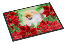 Load image into Gallery viewer, Pomeranian Poinsettas Doormat - 18x27 Decorative Floor Mat – Indoor/Outdoor Rug with Artistic Flair CK1330MAT