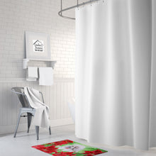 Load image into Gallery viewer, Medium White Poodle Poinsettas Machine Washable Memory Foam Mat CK1331RUG