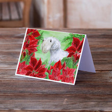 Load image into Gallery viewer, Sealyham Terrier Poinsettas Greeting Cards -  Blank Note Cards – 8-Pack of Artist-Designed Cards with Envelopes