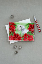Load image into Gallery viewer, Sealyham Terrier Poinsettas Greeting Cards -  Blank Note Cards – 8-Pack of Artist-Designed Cards with Envelopes