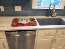 Load image into Gallery viewer, Beagle Poinsettas Dish Drying Mat – Absorbent, Artistic Kitchen Essentials CK1334DDM