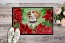 Load image into Gallery viewer, Beagle Poinsettas Doormat - 18x27 Decorative Floor Mat – Indoor/Outdoor Rug with Artistic Flair CK1334MAT