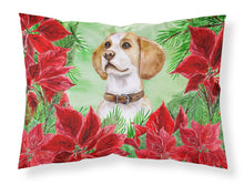 Load image into Gallery viewer, Beagle Poinsettas  Standard Pillowcase – Artistic Decorative Front, White Back CK1334PILLOWCASE