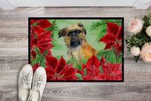 Load image into Gallery viewer, Brussels Griffon Poinsettas Doormat - 24x36 Decorative Floor Mat – Indoor/Outdoor Rug with Artistic Flair CK1335JMAT
