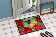 Load image into Gallery viewer, Brussels Griffon Poinsettas Doormat - 24x36 Decorative Floor Mat – Indoor/Outdoor Rug with Artistic Flair CK1335JMAT