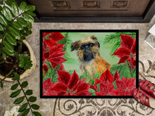 Load image into Gallery viewer, Brussels Griffon Poinsettas Doormat - 18x27 Decorative Floor Mat – Indoor/Outdoor Rug with Artistic Flair CK1335MAT