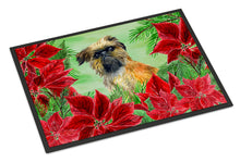 Load image into Gallery viewer, Brussels Griffon Poinsettas Doormat - 18x27 Decorative Floor Mat – Indoor/Outdoor Rug with Artistic Flair CK1335MAT