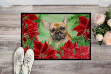 Load image into Gallery viewer, French Bulldog Poinsettas Doormat - 24x36 Decorative Floor Mat – Indoor/Outdoor Rug with Artistic Flair CK1336JMAT