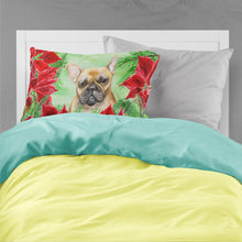 Load image into Gallery viewer, French Bulldog Poinsettas  Standard Pillowcase – Artistic Decorative Front, White Back CK1336PILLOWCASE