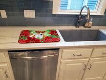 Load image into Gallery viewer, Jack Russell Terrier Poinsettas Dish Drying Mat – Absorbent, Artistic Kitchen Essentials CK1337DDM