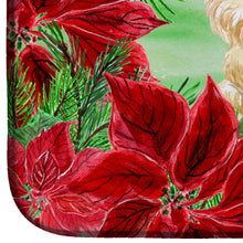 Load image into Gallery viewer, Cairn Terrier Poinsettas Dish Drying Mat – Absorbent, Artistic Kitchen Essentials CK1338DDM