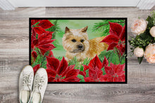 Load image into Gallery viewer, Cairn Terrier Poinsettas Doormat - 24x36 Decorative Floor Mat – Indoor/Outdoor Rug with Artistic Flair CK1338JMAT