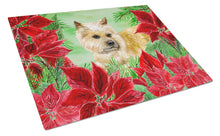 Load image into Gallery viewer, Cairn Terrier Poinsettas Glass Cutting Boards – Durable, Decorative Kitchen Art Large CK1338LCB