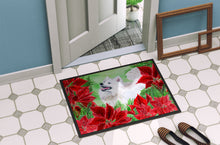 Load image into Gallery viewer, Samoyed Poinsettas Doormat - 24x36 Decorative Floor Mat – Indoor/Outdoor Rug with Artistic Flair CK1339JMAT