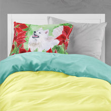 Load image into Gallery viewer, Samoyed Poinsettas  Standard Pillowcase – Artistic Decorative Front, White Back CK1339PILLOWCASE