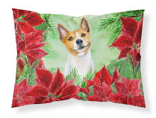 Load image into Gallery viewer, Basenji Poinsettas  Standard Pillowcase – Artistic Decorative Front, White Back CK1340PILLOWCASE