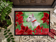 Load image into Gallery viewer, Bull Terrier Poinsettas Doormat - 24x36 Decorative Floor Mat – Indoor/Outdoor Rug with Artistic Flair CK1341JMAT