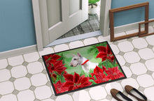 Load image into Gallery viewer, Bull Terrier Poinsettas Doormat - 18x27 Decorative Floor Mat – Indoor/Outdoor Rug with Artistic Flair CK1341MAT