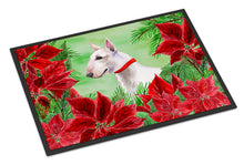 Load image into Gallery viewer, Bull Terrier Poinsettas Doormat - 18x27 Decorative Floor Mat – Indoor/Outdoor Rug with Artistic Flair CK1341MAT