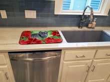Load image into Gallery viewer, Cane Corso Poinsettas Dish Drying Mat – Absorbent, Artistic Kitchen Essentials CK1342DDM