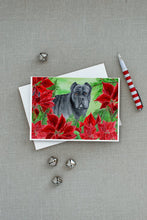 Load image into Gallery viewer, Cane Corso Poinsettas Greeting Cards -  Blank Note Cards – 8-Pack of Artist-Designed Cards with Envelopes