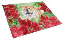 Load image into Gallery viewer, Cane Corso Poinsettas Glass Cutting Boards – Durable, Decorative Kitchen Art Large CK1343LCB