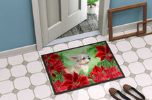 Load image into Gallery viewer, Chihuahua Leg up Poinsettas Doormat - 18x27 Decorative Floor Mat – Indoor/Outdoor Rug with Artistic Flair CK1345MAT