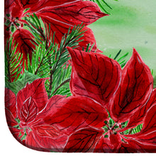 Load image into Gallery viewer, Italian Greyhound Poinsettas Dish Drying Mat – Absorbent, Artistic Kitchen Essentials CK1346DDM