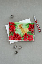 Load image into Gallery viewer, Italian Greyhound Poinsettas Greeting Cards -  Blank Note Cards – 8-Pack of Artist-Designed Cards with Envelopes