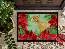 Load image into Gallery viewer, Italian Greyhound Poinsettas Doormat - 24x36 Decorative Floor Mat – Indoor/Outdoor Rug with Artistic Flair CK1346JMAT