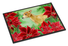 Load image into Gallery viewer, Italian Greyhound Poinsettas Doormat - 24x36 Decorative Floor Mat – Indoor/Outdoor Rug with Artistic Flair CK1346JMAT