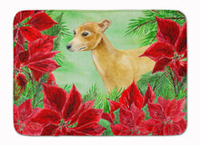 Load image into Gallery viewer, Italian Greyhound Poinsettas Machine Washable Memory Foam Mat CK1346RUG